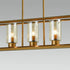 Modern Brushed Gold Chandelier for Kitchen Island