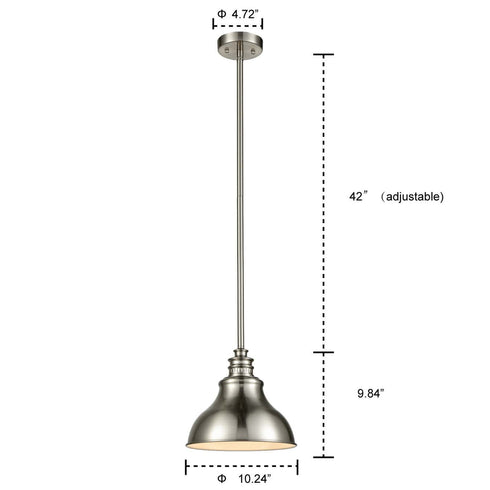 Modern Brushed Nickel Metal Kitchen Pendant Lights