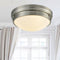 Modern Ceiling Light Fixture Flush Mount Brushed Nickel