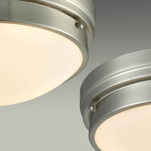 Modern Ceiling Light Fixture Flush Mount Brushed Nickel