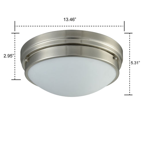 Modern Ceiling Light Fixture Flush Mount Brushed Nickel