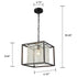 Modern Chandeliers for Dining Rooms with Black Metal Cube Shade