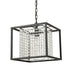 Modern Chandeliers for Dining Rooms with Black Metal Cube Shade