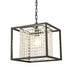 Modern Chandeliers for Dining Rooms with Black Metal Cube Shade