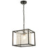 Modern Chandeliers for Dining Rooms with Black Metal Cube Shade