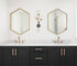 Modern Clear Glass Wall Sconces Brass Bathroom Vanity Lighting