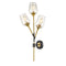 Modern Clear Glass Wall Sconces Brass Bathroom Vanity Lighting