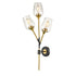 Modern Clear Glass Wall Sconces Brass Bathroom Vanity Lighting
