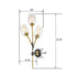 Modern Clear Glass Wall Sconces Brass Bathroom Vanity Lighting