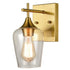 Modern Clear Glass Wall Sconces Brass Bathroom Wall Lights