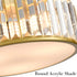 Modern Crystal Flush Mount Gold 3-Light Ceiling Light Fixture