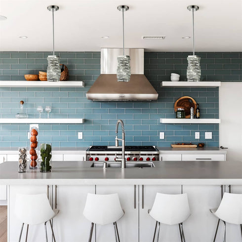 Modern Crystal Pendant Light Chrome Rod-Hung, LED 7W, 4000K