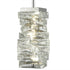 Modern Crystal Pendant Light Chrome Rod-Hung, LED 7W, 4000K