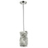 Modern Crystal Pendant Light Chrome Rod-Hung, LED 7W, 4000K