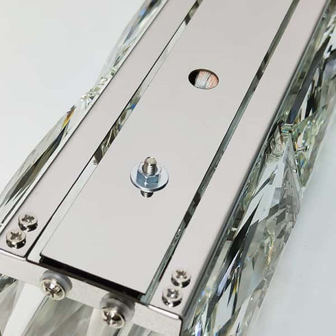 Modern Crystal Wall Sconce 6-Light Chrome Bathroom Wall Light Fixture