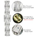 Modern Crystal Wall Sconce 6-Light Chrome Bathroom Wall Light Fixture