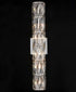 Modern Crystal Wall Sconce 6-Light Chrome Bathroom Wall Light Fixture