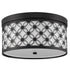 Modern 11'' Round Drum Shade Black Metal Dimmable LED Ceiling Light Hallway Light Fixtures