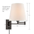 Carmagnola Modern Fabric Plug-In Wall Sconce with Switch Set of 2