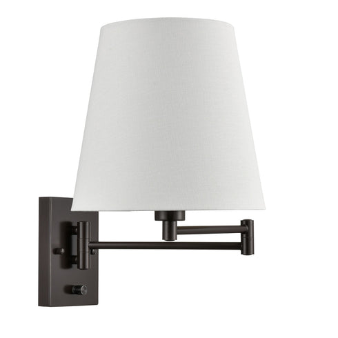Carmagnola Modern Fabric Plug-In Wall Sconce with Switch Set of 2