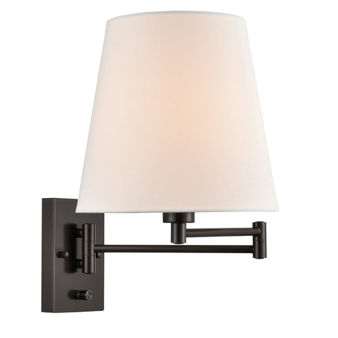 Carmagnola Modern Fabric Plug-In Wall Sconce with Switch Set of 2