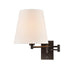 Carmagnola Modern Fabric Plug-In Wall Sconce with Switch Set of 2