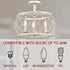 Modern Farmhouse Drum Semi-Flush Ceiling Light Metal Cage