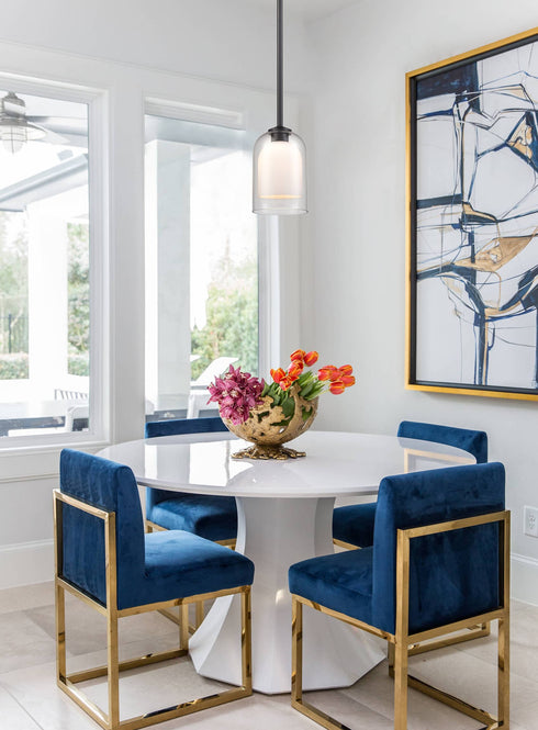 Modern Farmhouse Mini Pendant Light Double Bell Glass Shades