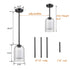 Modern Farmhouse Mini Pendant Light Double Bell Glass Shades