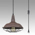Fossano Rustic Farmhouse Plug-In Pendant Light, Rust Finish