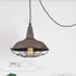 Fossano Rustic Farmhouse Plug-In Pendant Light, Rust Finish