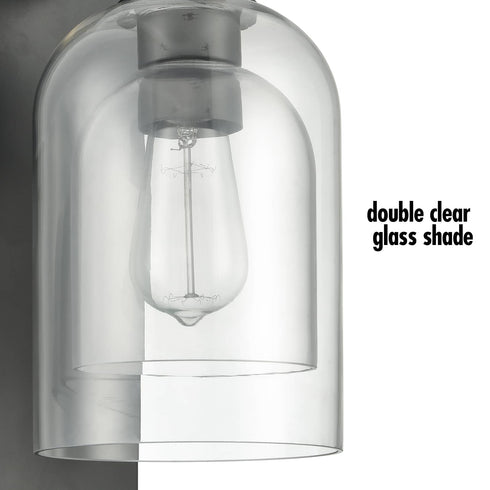 Modern Farmhouse Wall Sconces Glass Bell Shade Wall Light