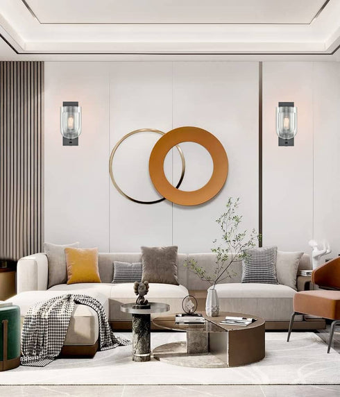 Modern Farmhouse Wall Sconces Glass Bell Shade Wall Light