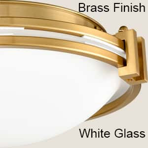 Modern Flush Mount Ceiling Light 12 Inches Brass Ceiling Lighting