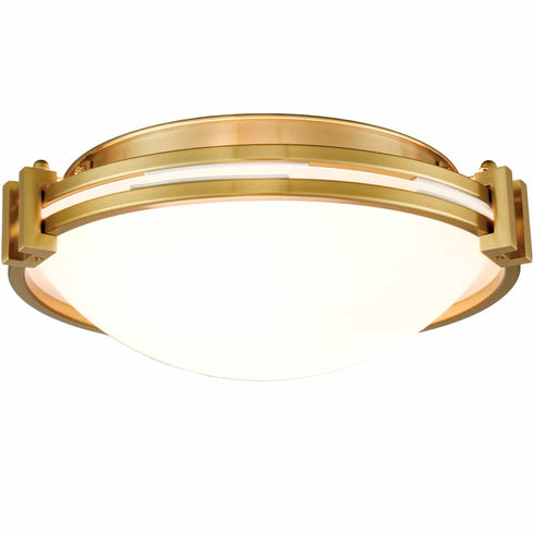 Modern Flush Mount Ceiling Light 12 Inches Brass Ceiling Lighting