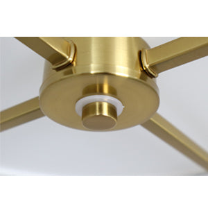 Modern Flush Mount Ceiling Light Drum Shade Brass Dimmable LED Ceiling Light