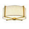 Modern Flush Mount Ceiling Light Drum Shade Brass Dimmable LED Ceiling Light