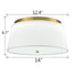 Modern Flush Mount Ceiling Light Fabric Drum Shade Dimmable LED Ceiling Light