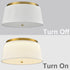 Modern Flush Mount Ceiling Light Fabric Drum Shade Dimmable LED Ceiling Light