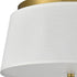Modern Flush Mount Ceiling Light Fabric Drum Shade Dimmable LED Ceiling Light