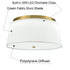 Modern Flush Mount Ceiling Light Fabric Drum Shade Dimmable LED Ceiling Light