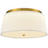 Modern Flush Mount Ceiling Light Fabric Drum Shade Dimmable LED Ceiling Light