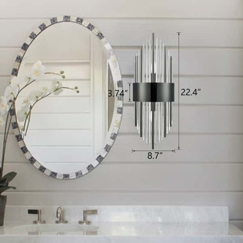 Modern Flute Shape Glass Wall Sconces 2-Pack Wall Sconce Lighting