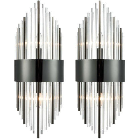 Modern Flute Shape Glass Wall Sconces 2-Pack Wall Sconce Lighting
