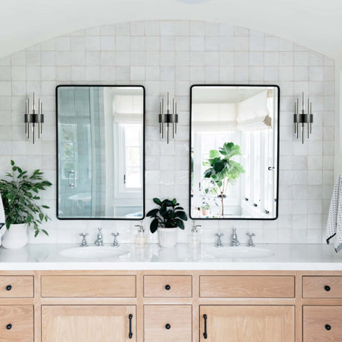 Modern Flute Shape Glass Wall Sconces 2-Pack Wall Sconce Lighting