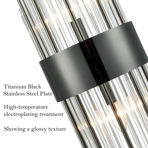 Modern Flute Shape Glass Wall Sconces 2-Pack Wall Sconce Lighting