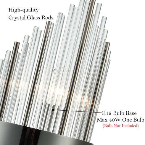 Modern Flute Shape Glass Wall Sconces 2-Pack Wall Sconce Lighting