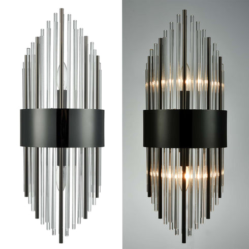 Modern Flute Shape Glass Wall Sconces 2-Pack Wall Sconce Lighting