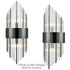 Modern Flute Shape Glass Wall Sconces 2-Pack Wall Sconce Lighting