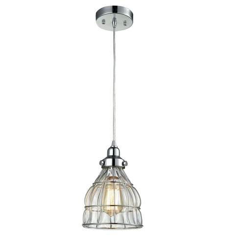 Modern Glass Pendant Lights Fixture over Kitchen Island Chrome Finish